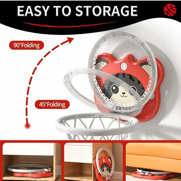Indoor Mini Basketball Hoop for Toddlers Kids Boys Age 2 - 6, Toddlers Basket - Picture 3 of 6